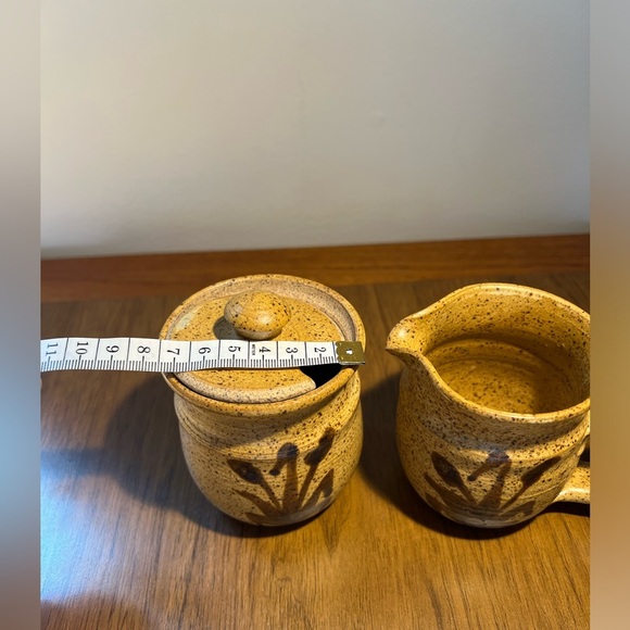 Gibson pottery made in England, vintage retro sugar and creamer set handmade - Picture 2 of 11